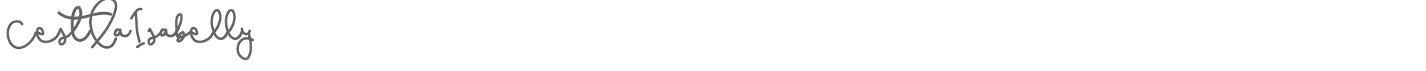 Sample characters Cest La Isabelly Font