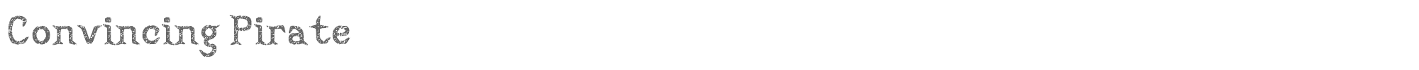 Sample characters Convincing Pirate Font