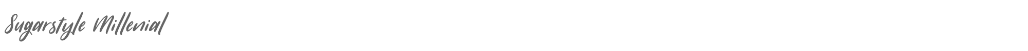 Sample characters Sugarstyle Millenial Font