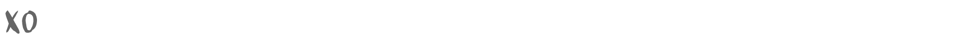Sample characters Xo Font