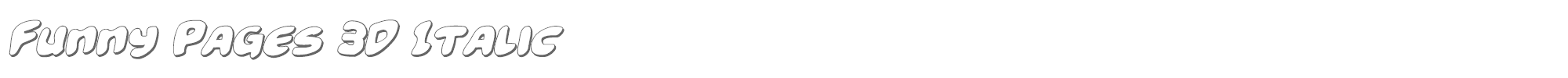 Funny Pages funnypages3dital.ttf font preview