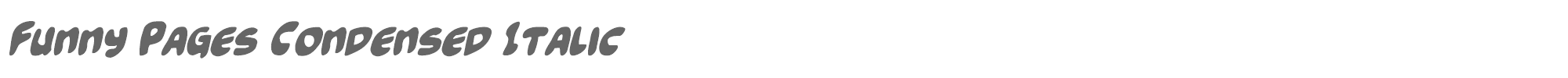 Funny Pages funnypagescondital.ttf font preview