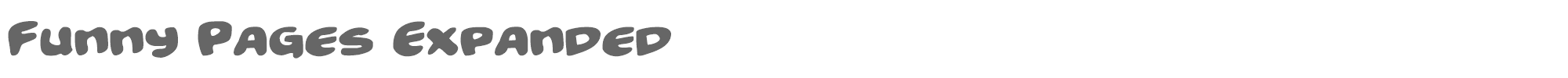 Funny Pages funnypagesexpand.ttf font preview