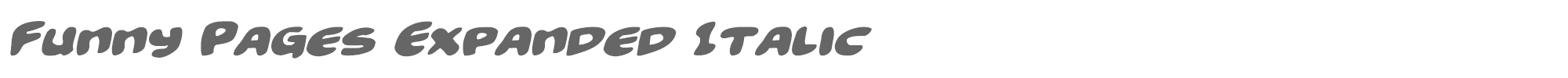 Funny Pages funnypagesexpandital.ttf font preview