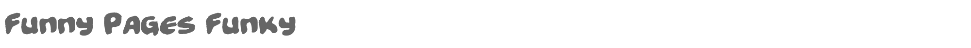Funny Pages funnypagesfunk.ttf font preview