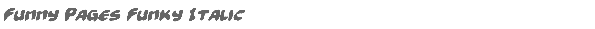 Funny Pages funnypagesfunkital.ttf font preview