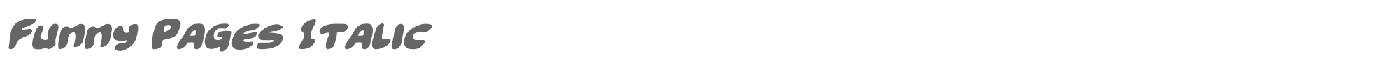 Funny Pages funnypagesital.ttf font preview