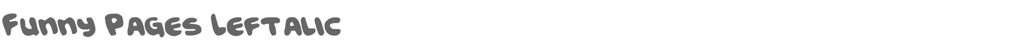 Funny Pages funnypagesleft.ttf font preview