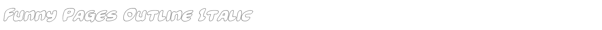 Funny Pages funnypagesoutital.ttf font preview