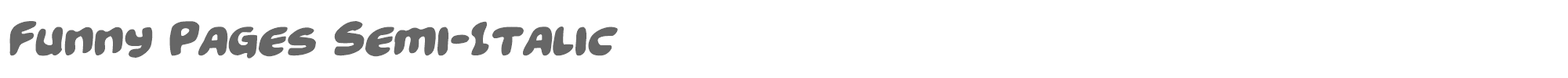 Funny Pages funnypagessemital.ttf font preview