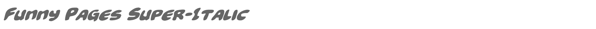 Funny Pages funnypagessuperital.ttf font preview