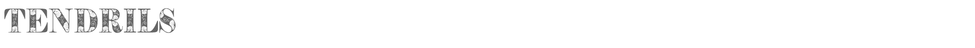 Sample characters Tendrils Font