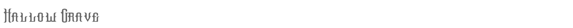 Sample characters Hallow Grave Font