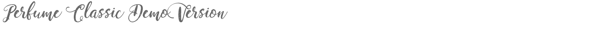 Sample characters Perfume Font
