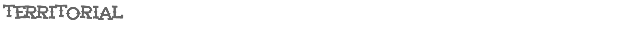 Sample characters Territorial Font
