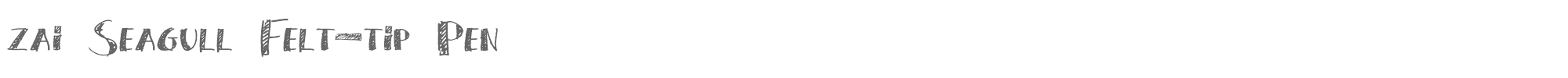 zai Seagull Felt-tip Pen zai_SeagullFelt-tipPen.otf font preview
