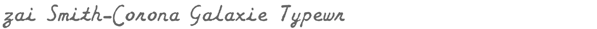 zai Smith-Corona Galaxie Typewriter zai_Smith-CoronaGalaxieTypewriter.otf font preview