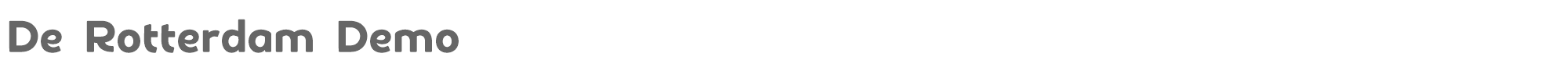 Sample characters De Rotterdam Font