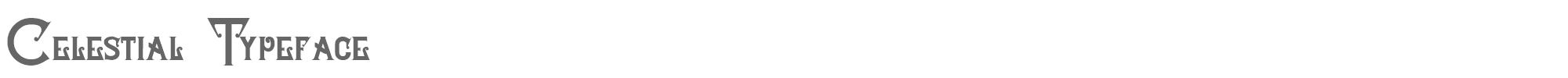 Sample characters Celestial Font