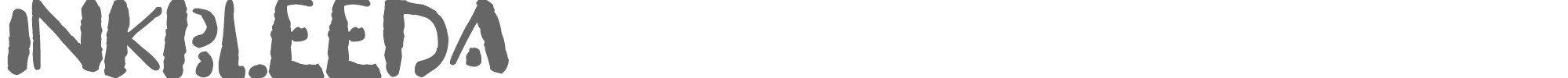 Sample characters Inkbleeda Font