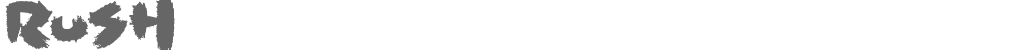 Sample characters Rush Font