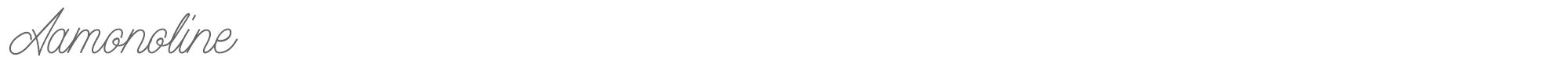 Sample characters Aamonoline Font
