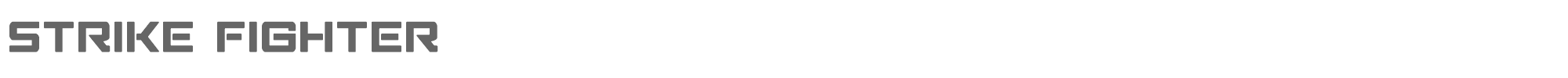 Sample characters Strike Fighter Font