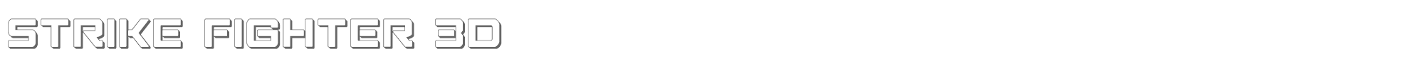 Strike Fighter strikefighter3d.ttf font preview