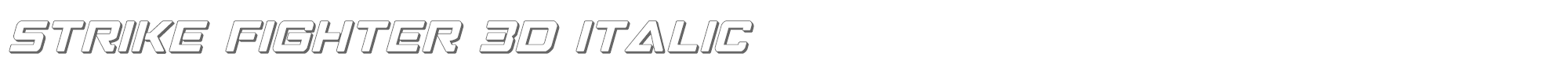 Strike Fighter strikefighter3dital.ttf font preview