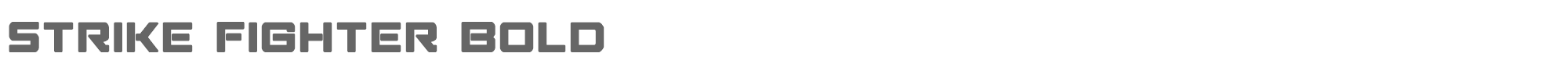 Strike Fighter strikefighterbold.ttf font preview