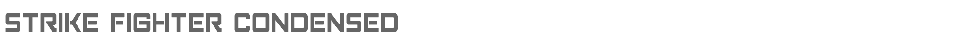 Strike Fighter strikefightercond.ttf font preview