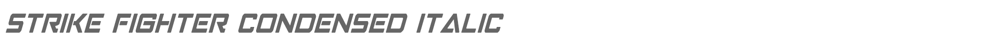 Strike Fighter strikefightercondital.ttf font preview