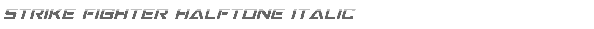 Strike Fighter strikefighterhalfital.ttf font preview