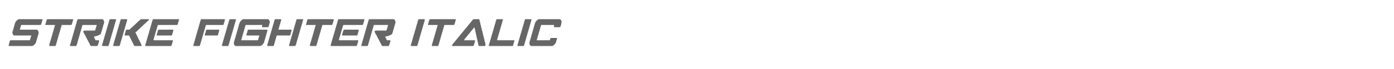 Strike Fighter strikefighterital.ttf font preview