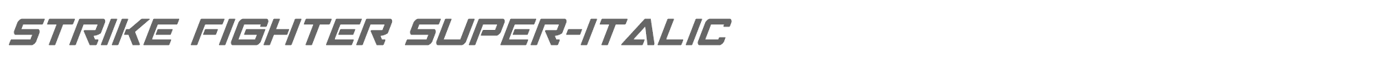 Strike Fighter strikefighteritalsuperital.ttf font preview