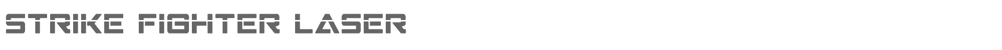 Strike Fighter strikefighterlaser.ttf font preview