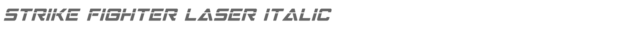 Strike Fighter strikefighterlaserital.ttf font preview