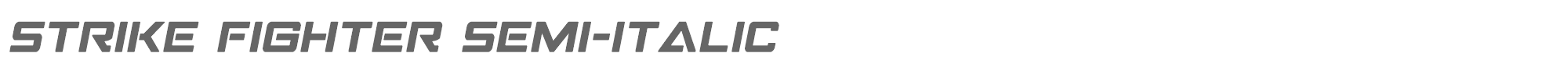 Strike Fighter strikefightersemital.ttf font preview