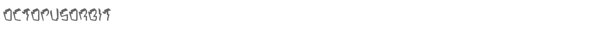 Sample characters Octopus Orbit Font