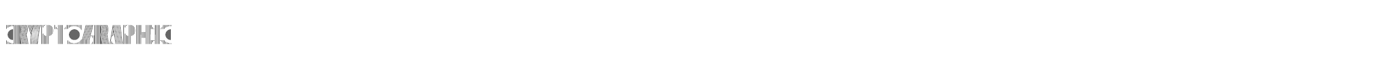 Sample characters Cryptographic Font