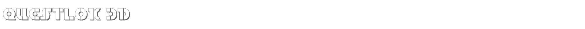 Questlok questlok3d.ttf font preview