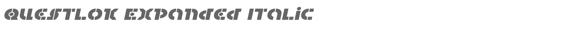 Questlok questlokexpandital.ttf font preview