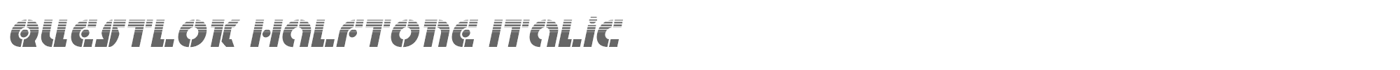 Questlok questlokhalfital.ttf font preview
