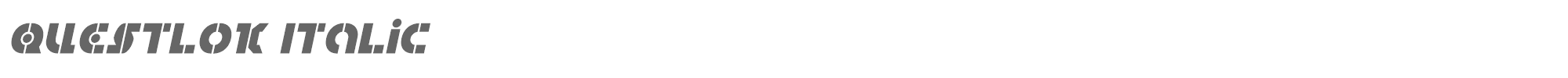 Questlok questlokital.ttf font preview