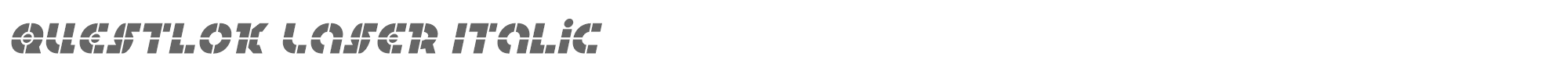 Questlok questloklaserital.ttf font preview