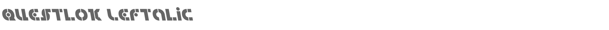 Questlok questlokleft.ttf font preview