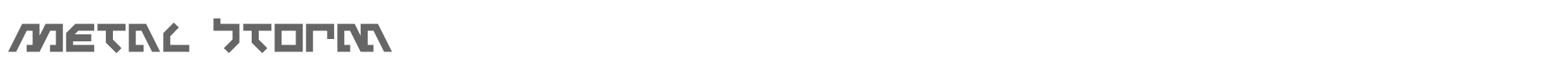 Sample characters Metalstorm Font