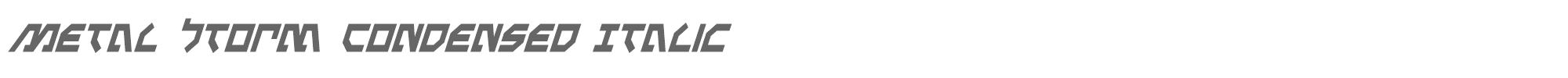 Metalstorm metalstormcondital.ttf font preview