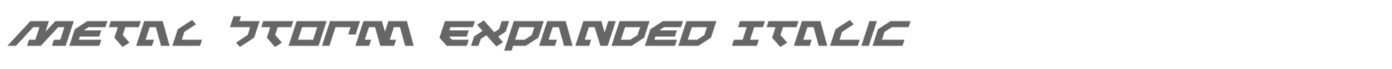 Metalstorm metalstormexpandital.ttf font preview