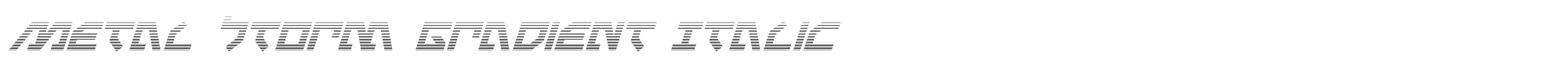 Metalstorm metalstormgradital.ttf font preview